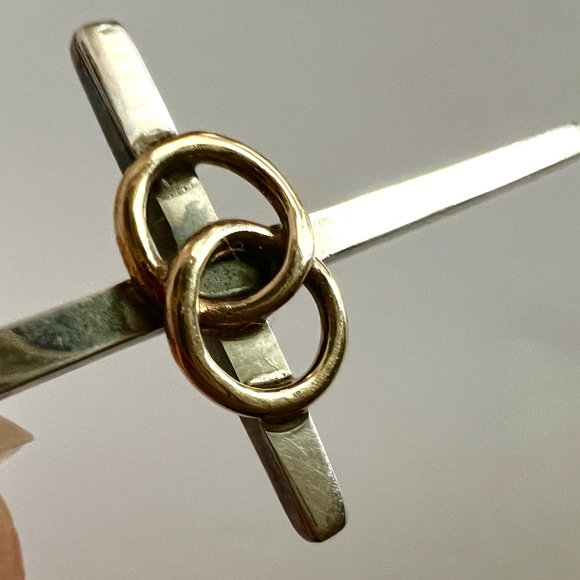 14k gold James Avery drop hook earrings hammered marriage rings cross pendant - Picture 12 of 14